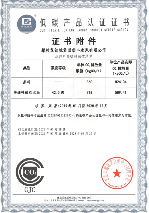 攀枝花瑞峰水泥有限公司 2020年度温室气体排放信息披露书(图2) 攀枝花瑞峰水泥有限公司 2020年度温室气体排放信息披露书(图2)