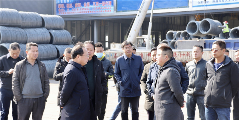 凉山州州委常委、西昌市市委书记马辉视察通宇物流攀西(装配建材)物流港(图3) 凉山州州委常委、西昌市市委书记马辉视察通宇物流攀西(装配建材)物流港(图3)