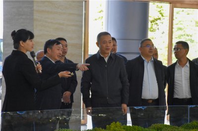 仁寿县委书记王岳一行莅临汇赢调研